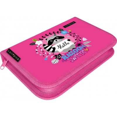 Lizzy Card Комплект Ученическа ергономична раница LOLLIPOP RACCOON SWEETIE 4 в 1, 21896052, за момиче, розов, многоцветен 21896052 Lizzy Card Комплект Ученическа ергономична раница LOLLIPOP RACCOON SWEETIE 4 в 1, 21896052, за момиче, розов, многоцветен 21896052
