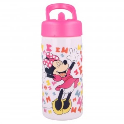 Детска Бутилка със сламка MINNIE , 42101, 410мл. за момиче, розова, многоцветна 42101 Детска Бутилка със сламка MINNIE , 42101, 410мл. за момиче, розова, многоцветна 42101