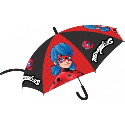 Детски чадър LADYBUG, Калинката и черния котарак, 76 см, 9081228 за момиче, черно и червено 9081228 Детски чадър LADYBUG, Калинката и черния котарак, 76 см, 9081228 за момиче, черно и червено 9081228