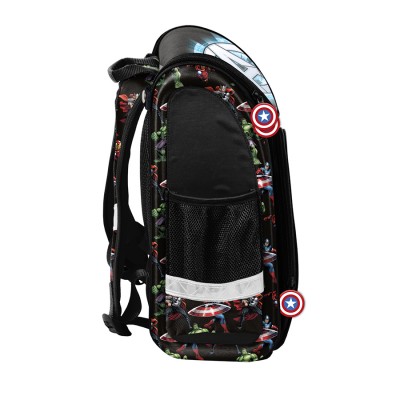Paso Ученическа ергономична твърда раница, Avengers, AV23DD-524 за момче, черна AV23DD-524