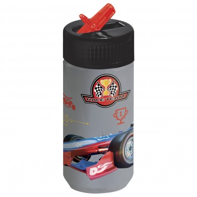 Derform, Бутилка за вода RACE TEAM 10, кола. 97531, момче, синя, многоцветна. 97531 Derform, Бутилка за вода RACE TEAM 10, кола. 97531, момче, синя, многоцветна. 97531