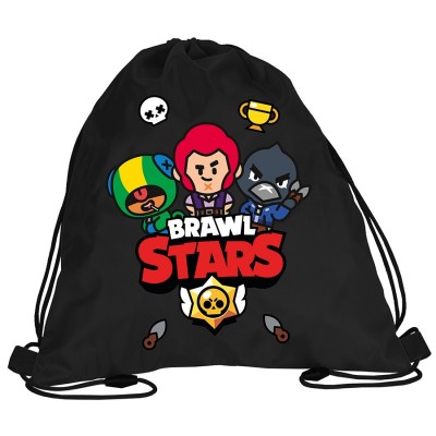 Paso Мешка Brawl Stars, BS21GB-712, за момче, черна, многоцветна BS21GB-712
