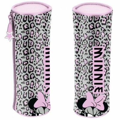 Paso Цилиндричен несесер MINNIE, Мини Маус, DM22AA-003, розово и сиво, за момиче DM22AA-003 Paso Цилиндричен несесер MINNIE, Мини Маус, DM22AA-003, розово и сиво, за момиче DM22AA-003