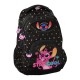 Paso Ученическа ергономична раница  Stich, Стич, 3 отделения, DS23TT-278 за момиче, черна, многоцветна DS23TT-278