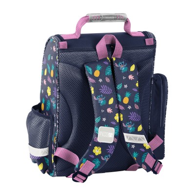 PASO Ученическа ергономична раница, тип кутия STITCH, DS24BB-525, момиче, синя, многоцветна DS24BB-525 PASO Ученическа ергономична раница, тип кутия STITCH, DS24BB-525, момиче, синя, многоцветна DS24BB-525