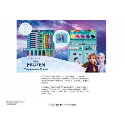 Disney, рисувателен комплект, куфарче, FROZEN , Елза и Анна, 52 ел., FR0826, момиче, многоцветен FR0826 Disney, рисувателен комплект, куфарче, FROZEN , Елза и Анна, 52 ел., FR0826, момиче, многоцветен FR0826