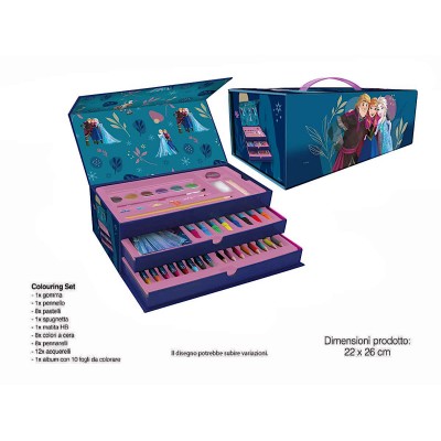 Детски рисувателен комплект в куфарче 3 нива, FROZEN, Елза и Анна, FR0867, момиче, многоцветен FR0867 Детски рисувателен комплект в куфарче 3 нива, FROZEN, Елза и Анна, FR0867, момиче, многоцветен FR0867
