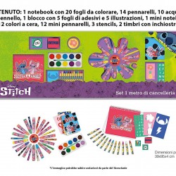 Детски рисувателен комплект 1 м, STITCH, LST0660, многоцветен