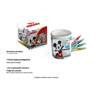 Disney Детски моливник за оцветяване MICKEY Mouse, MIC0911, с маркери, момче