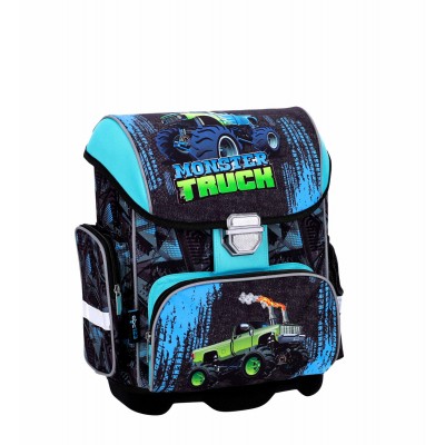 ABC123 Ученическа ергономична раница MONSTER TRUCK Комплект 3 в 1, 8709447, за момче 8709447