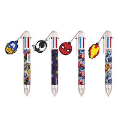 PASO AVENGERS химикалка 6 цвята с емблема, AV23DD-3656D, многоцветна AV23DD-3656D PASO AVENGERS химикалка 6 цвята с емблема, AV23DD-3656D, многоцветна AV23DD-3656D
