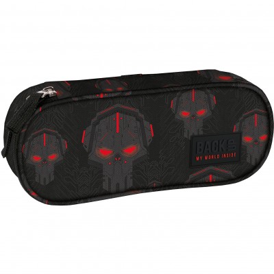 BackUP Oвален несесер Robot Sound, 99979, 6 A 45, Черно и червено 99979 BackUP Oвален несесер Robot Sound, 99979, 6 A 45, Черно и червено 99979