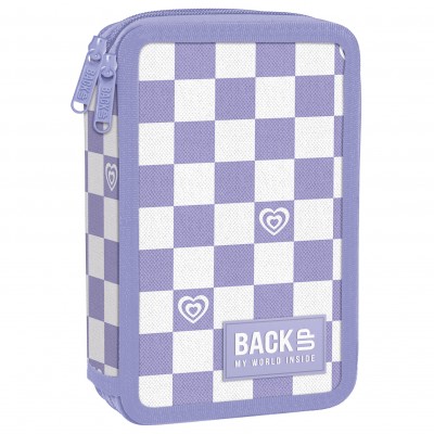 BackUP Несесер с 2 отеделния Purple Chess, 93601, 6 DW 29, ПЪЛЕН, лилаво и бяло 93601 BackUP Несесер с 2 отеделния Purple Chess, 93601, 6 DW 29, ПЪЛЕН, лилаво и бяло 93601
