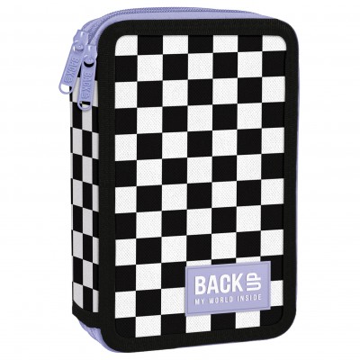 BackUP Несесер с 2 отделния Colored Chess, 100415, 6 DW 94F, ПЪЛЕН, черно и бяло 100415 BackUP Несесер с 2 отделния Colored Chess, 100415, 6 DW 94F, ПЪЛЕН, черно и бяло 100415