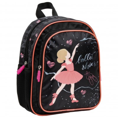 DERFORM Детска раница BALLET 11 / Балет /, 96084, момиче, черна, многоцветна 96084