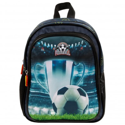 Derform Детска раница, Football 18, Футбол, 96121, за момче, синя,  многоцветна. 96121