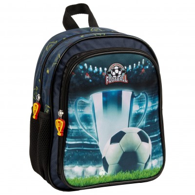 Derform Детска раница, Football 18, Футбол, 96121, за момче, синя,  многоцветна. 96121