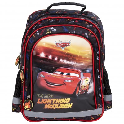 Derform Ергономична Ученическа раница Cars 50, Колите, 87990 , 3 отделения, момче, черно и червено 87990 Derform Ергономична Ученическа раница Cars 50, Колите, 87990 , 3 отделения, момче, черно и червено 87990