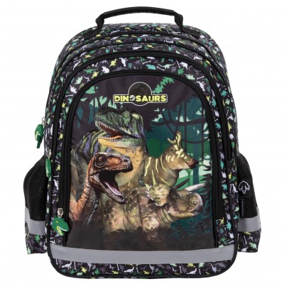 Ученическа раница  Derfrom, Jurassic World Dinosaur, Динозавър, 3 отделения, 81059,  38 х 28 х 18, за момче 81059