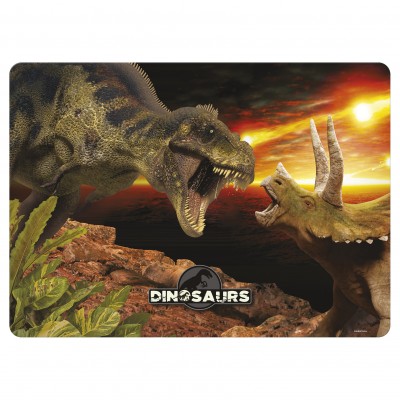 Derform, Подложка за бюро Dinosaur 18/ Динозавър /,  96589, черна, многоцветнa. 96589