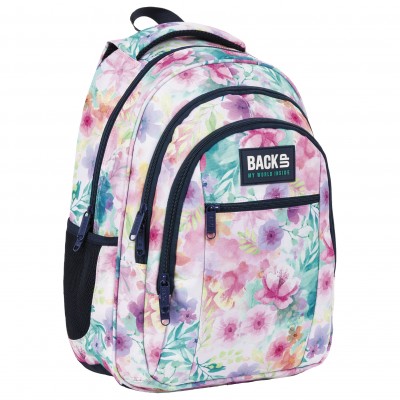 BackUp Ергономична Ученическа раница Flowers, O18, 83138, многоцветна 83138 BackUp Ергономична Ученическа раница Flowers, O18, 83138, многоцветна 83138