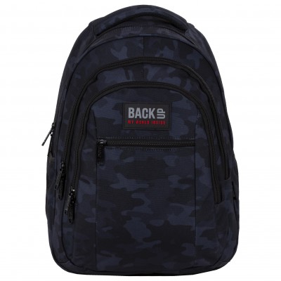 BackUp Ергономична Ученическа раница Black Camouflage, 83213, 4 отделения, универсална 83213 BackUp Ергономична Ученическа раница Black Camouflage, 83213, 4 отделения, универсална 83213