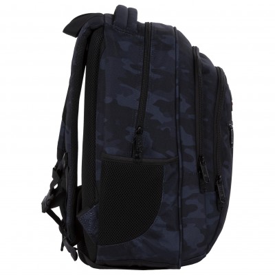 BackUp Ергономична Ученическа раница Black Camouflage, 83213, 4 отделения, универсална 83213 BackUp Ергономична Ученическа раница Black Camouflage, 83213, 4 отделения, универсална 83213