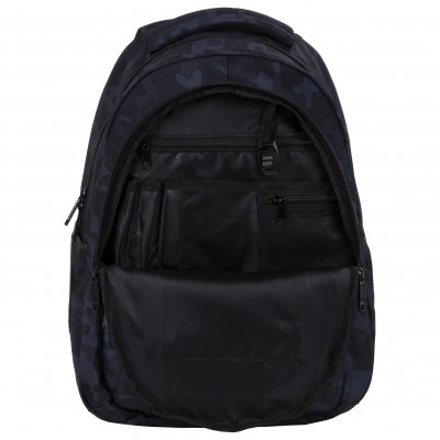 BackUp Ергономична Ученическа раница Black Camouflage, 83213, 4 отделения, универсална 83213 BackUp Ергономична Ученическа раница Black Camouflage, 83213, 4 отделения, универсална 83213
