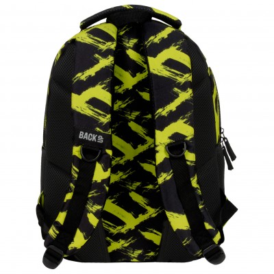 BackUP Ученическа раница Neon, 101382, 6 X 54, черно и жълто 101382 BackUP Ученическа раница Neon, 101382, 6 X 54, черно и жълто 101382