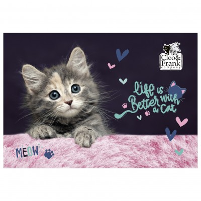 Derform Подложка за бюро ламинирана Cleo & Frank 30, коте, 81820, за момиче, многоцветна 81820 Derform Подложка за бюро ламинирана Cleo & Frank 30, коте, 81820, за момиче, многоцветна 81820
