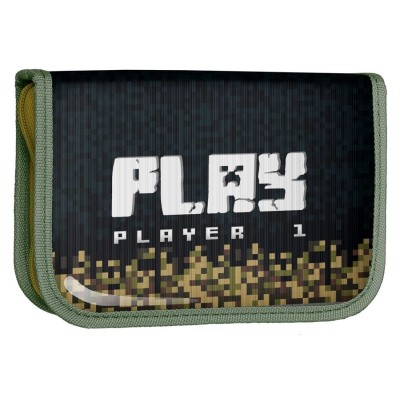 Paso Ученически несесер с 1 цип Gaming , пълен, PP21GM-001, за момче, черен, многоцветен PP21GM-001 Paso Ученически несесер с 1 цип Gaming , пълен, PP21GM-001, за момче, черен, многоцветен PP21GM-001