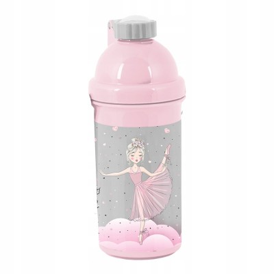 Paso Бутилка за вода BALLERINA, Балерина, PP22AC-3021, 0.5л. за момиче, сиво и розово PP22AC-3021