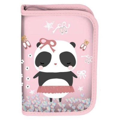 Paso Несесер с 1 цип PANDA, празен, PP22AD-001BW, розов, за момиче PP22AD-001BW Paso Несесер с 1 цип PANDA, празен, PP22AD-001BW, розов, за момиче PP22AD-001BW