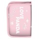 Paso Несесер с 1 цип PANDA, празен, PP22AD-001BW, розов, за момиче PP22AD-001BW Paso Несесер с 1 цип PANDA, празен, PP22AD-001BW, розов, за момиче PP22AD-001BW