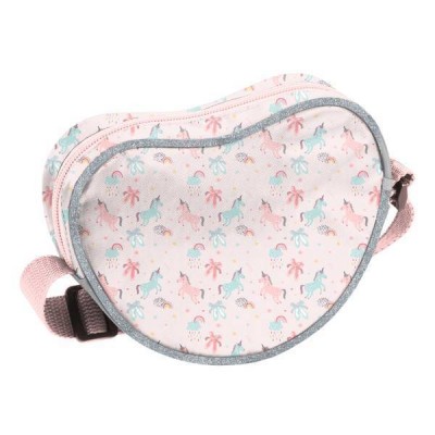 Paso Чантичка сърце BALLERINA, PP22BC-301, в сиво и розово с еднорози, за момиче PP22BC-301