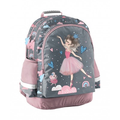 Paso Ергономична Ученическа раница Ballerina, PP23BA-116, сива PP23BA-116 Paso Ергономична Ученическа раница Ballerina, PP23BA-116, сива PP23BA-116