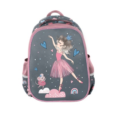 Paso Ученическа ергономична раница BALLERINA, твърдо лице, PP23BA-565, сива, многоцветна, за момиче PP23BA-565 Paso Ученическа ергономична раница BALLERINA, твърдо лице, PP23BA-565, сива, многоцветна, за момиче PP23BA-565