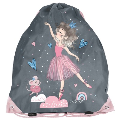 Paso Мешка BALLERINA, PP23BA-712, за момиче, сиво и розово PP23BA-712