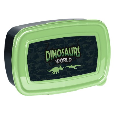 Paso Кутия за храна Dinosaur, Динозавър, PP23DZ-3022. 750мл, за момче,черно и зелено PP23DZ-3022 Paso Кутия за храна Dinosaur, Динозавър, PP23DZ-3022. 750мл, за момче,черно и зелено PP23DZ-3022