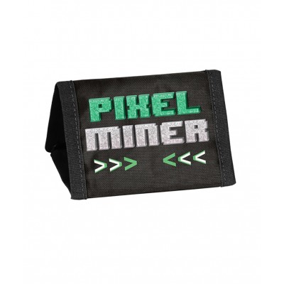 Paso Портмоне с връзка Pixel Miner, PP23HL-002, за момче, черно и зелено PP23HL-002 Paso Портмоне с връзка Pixel Miner, PP23HL-002, за момче, черно и зелено PP23HL-002