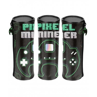 Paso Цилиндричен несесер Pixel Miner, PP23HL-003, за момче, черно и зелено PP23HL-003 Paso Цилиндричен несесер Pixel Miner, PP23HL-003, за момче, черно и зелено PP23HL-003