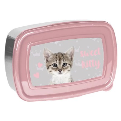 Paso Кутия за храна CAT, коте, PP23KC-3022, 750мл, за момиче, розова. PP23KC-3022 Paso Кутия за храна CAT, коте, PP23KC-3022, 750мл, за момиче, розова. PP23KC-3022