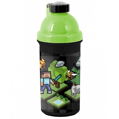 Paso Бутилка за вода Gamer, PP23XL-3021, 0.5л. за момче, черно и зелено PP23XL-3021 Paso Бутилка за вода Gamer, PP23XL-3021, 0.5л. за момче, черно и зелено PP23XL-3021
