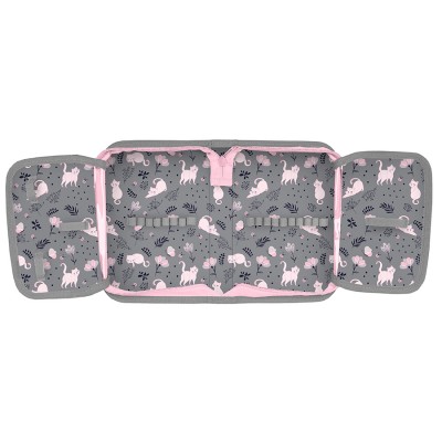 Paso Несесер с 1 цип CAT, коте , PP24CT-P001BW, момиче, розово и сиво PP24CT-P001BW
