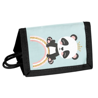 Paso Детско портмоне PANDA Rainbow Панда, PP24PN-002, момиче, черно и зелено PP24PN-002 Paso Детско портмоне PANDA Rainbow Панда, PP24PN-002, момиче, черно и зелено PP24PN-002