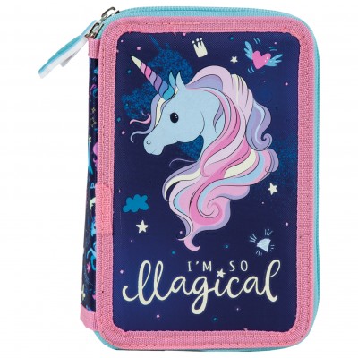 Derform Ученически несесер UNICORN 13, Еднорог, пълен, 87655, за момиче, многоцветен 87655 Derform Ученически несесер UNICORN 13, Еднорог, пълен, 87655, за момиче, многоцветен 87655