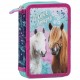 Derform Ученически несесер 2 ципа, Horses 23, Коне, пълен, 87631, за момиче, многоцветен 87631 Derform Ученически несесер 2 ципа, Horses 23, Коне, пълен, 87631, за момиче, многоцветен 87631