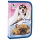 Derform Ученически несесер с 1 цип Cleo & Frank 29 кученца, Пълeн, 80908, за момиче, многоцветен 80908 Derform Ученически несесер с 1 цип Cleo & Frank 29 кученца, Пълeн, 80908, за момиче, многоцветен 80908