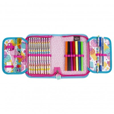Derform Несесер MINNIE 28, Мини Маус 1 цип, пълен, 87792, розов, за момиче 87792