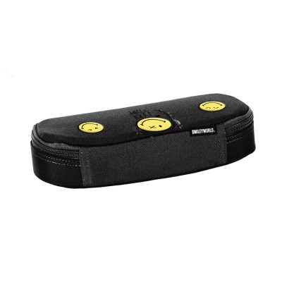 PASO Ученически несесер овален, SMILEY , SM24LG-013, празен, черно и жълто SM24LG-013 PASO Ученически несесер овален, SMILEY , SM24LG-013, празен, черно и жълто SM24LG-013